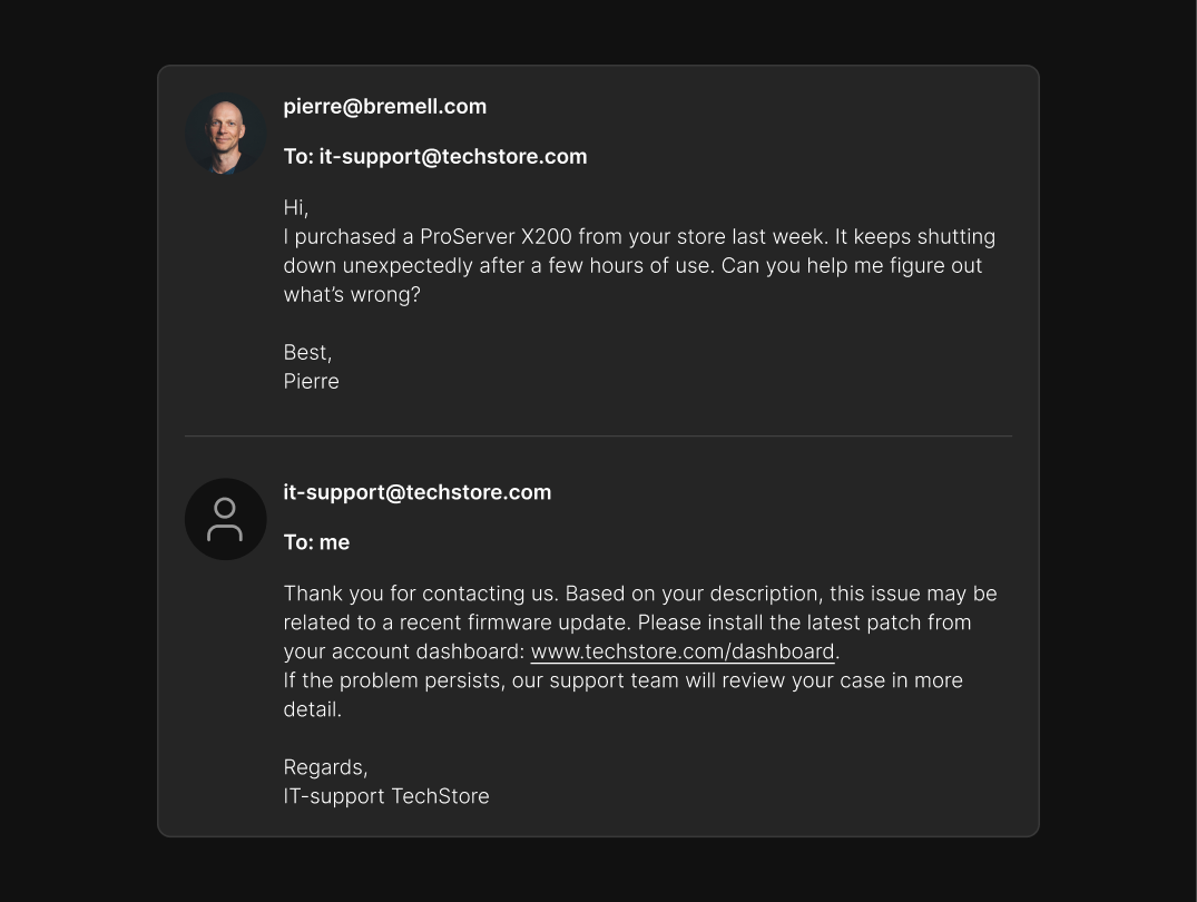 Email support agent